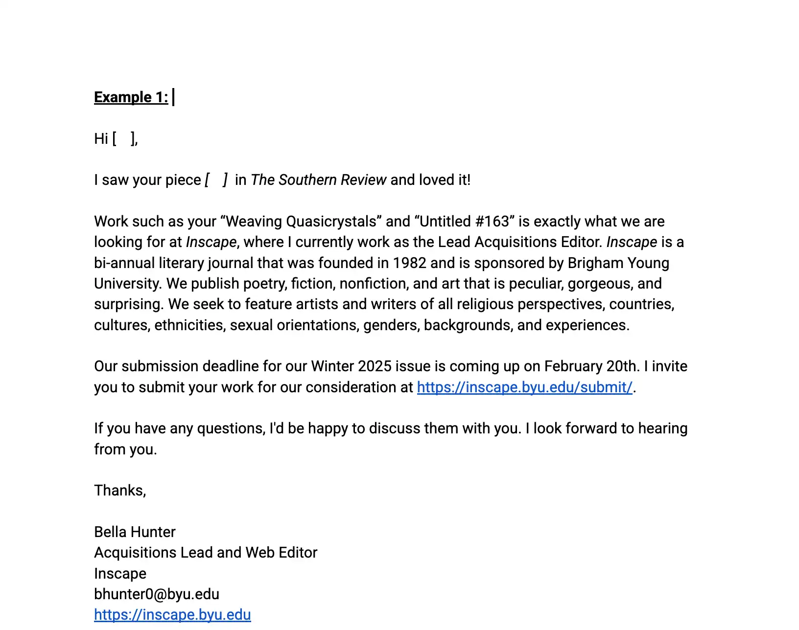 Acquisition Emails